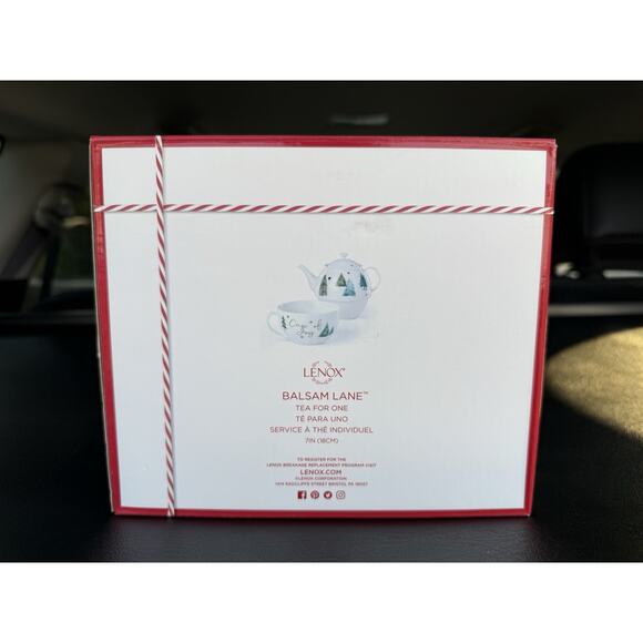 Lenox Balsam Lane Tea for One Set | Cup of Joy | 7” Holiday Gift NEW (Open Box) - Picture 2 of 2